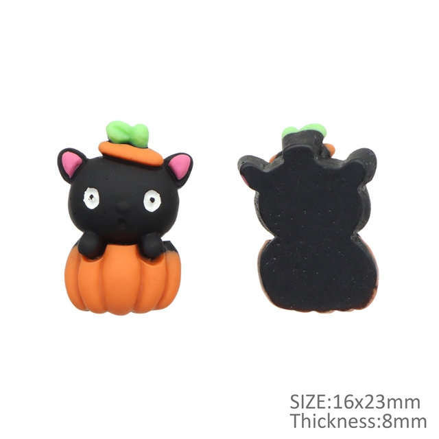 Resin 3d halloween resin accessories 2# black orange