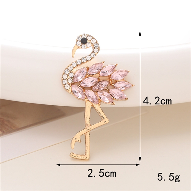 alloy Peacock Flamingo Crystal Diamond Alloy Accessories