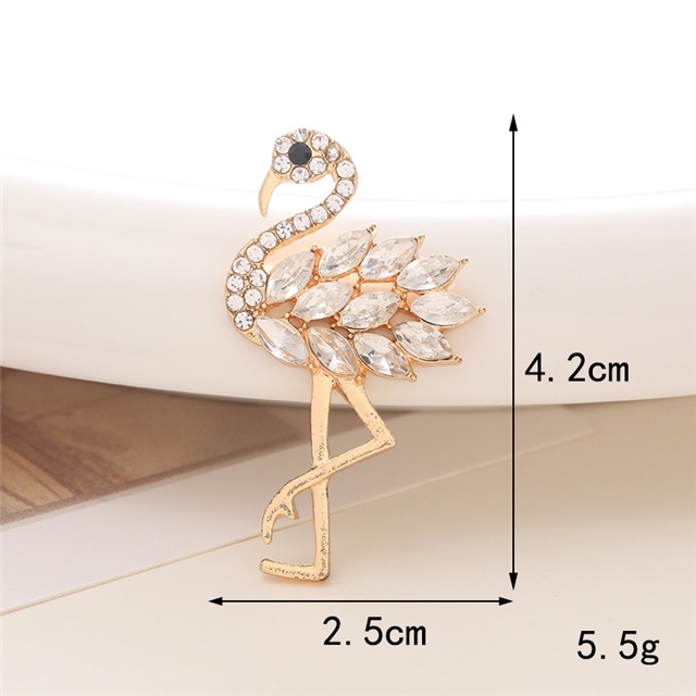alloy Peacock Flamingo Crystal Diamond Alloy Accessories