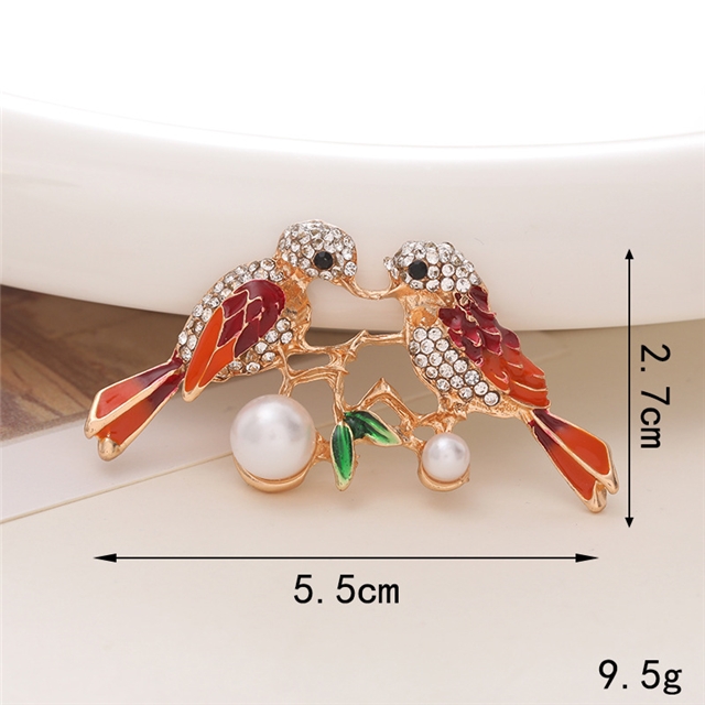alloy Peacock Flamingo Crystal Diamond Alloy Accessories