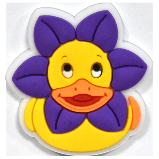 Duck series PVC soft rubber shoe buckle