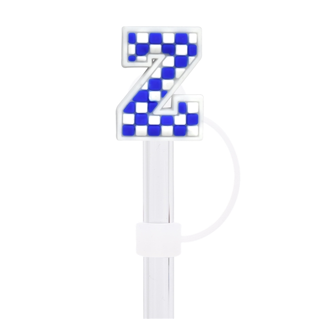 silicone numbers and english letters series straw cap (without straw)