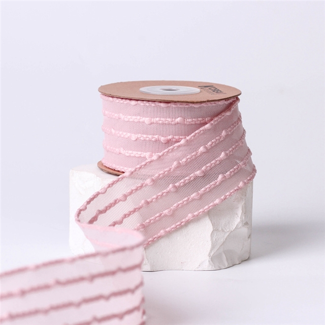 polyester striped popcorn jumping dot ribbon