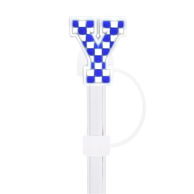 silicone numbers and english letters series straw cap (without straw)
