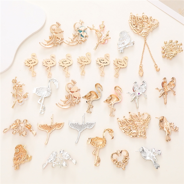 alloy Peacock Flamingo Crystal Diamond Alloy Accessories