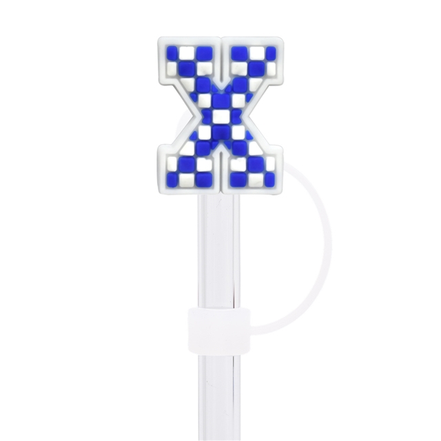 silicone numbers and english letters series straw cap (without straw)