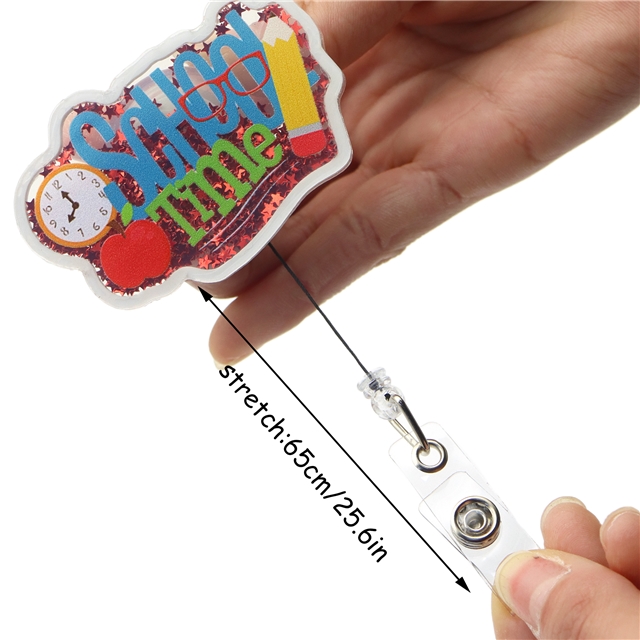 abc series quicksand acrylic easy pull retractable buckle