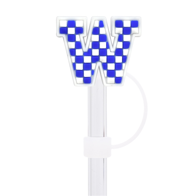 silicone numbers and english letters series straw cap (without straw)