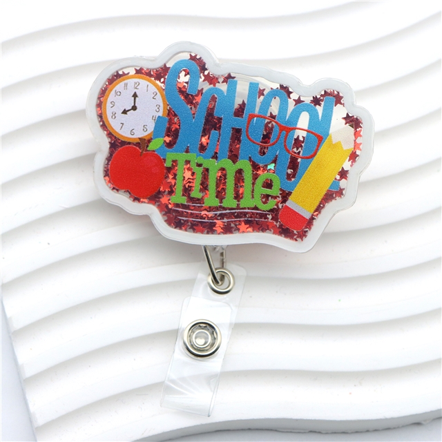 abc series quicksand acrylic easy pull retractable buckle