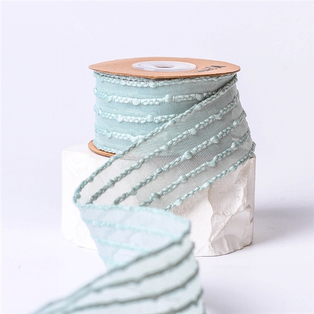 polyester striped popcorn jumping dot ribbon