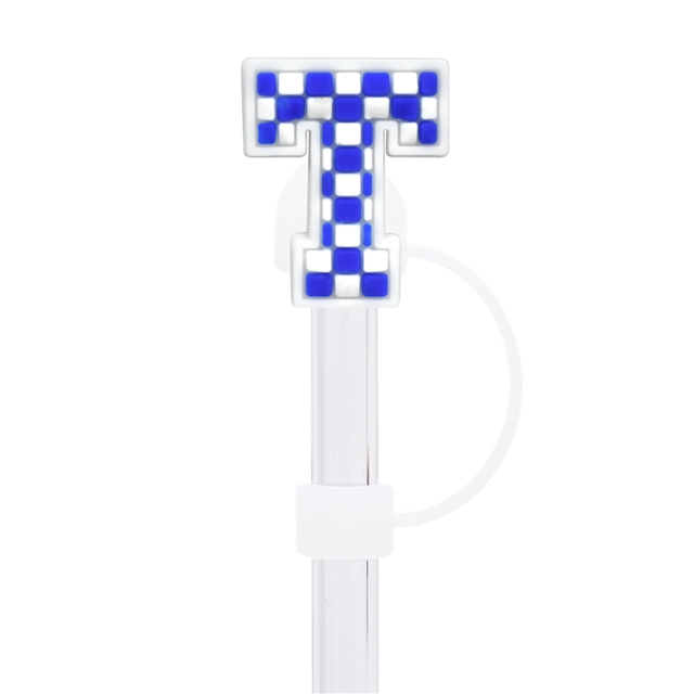 silicone numbers and english letters series straw cap (without straw)