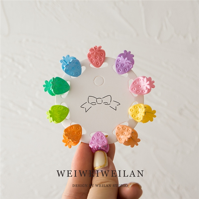 plastic/resin mini hair claw set (10 pcs/set)