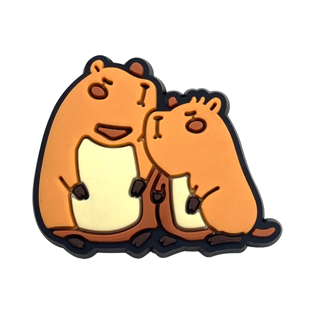 cute cartoon capybara series pvc soft rubber shoe buckle