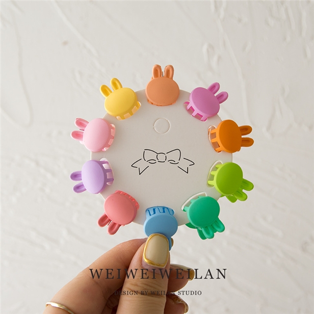 plastic/resin mini hair claw set (10 pcs/set)