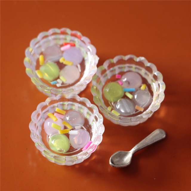 plastic simulated food micro landscape decoration set