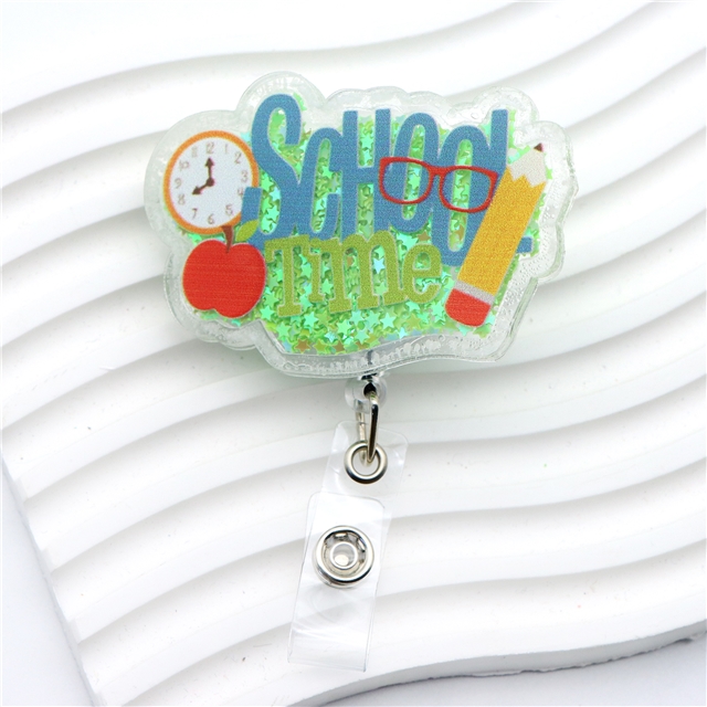 abc series quicksand acrylic easy pull retractable buckle