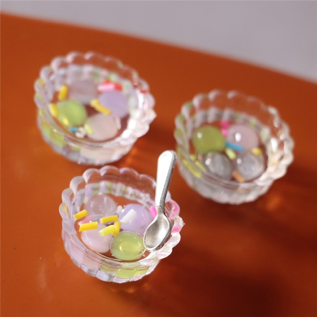 plastic simulated food micro landscape decoration set