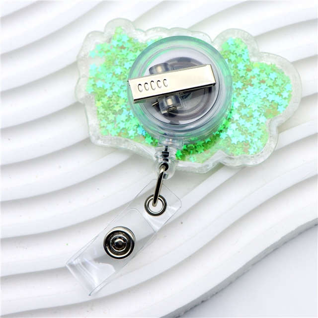 abc series quicksand acrylic easy pull retractable buckle