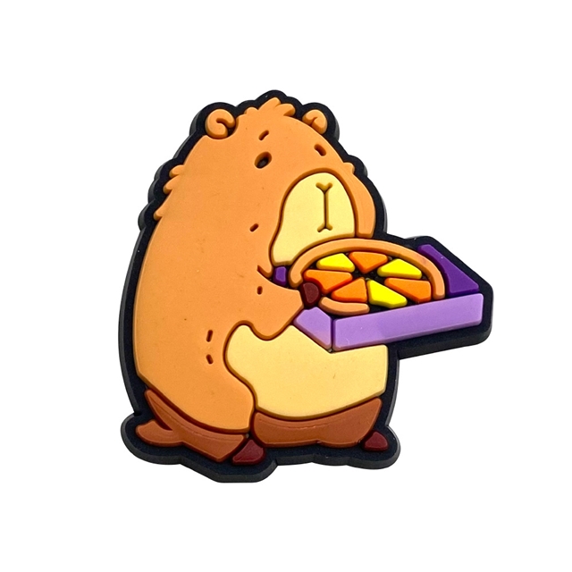cute cartoon capybara series pvc soft rubber shoe buckle