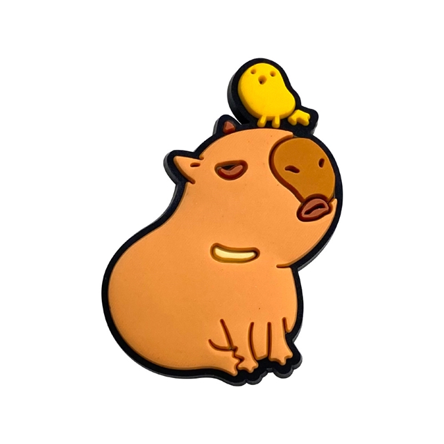 cute cartoon capybara series pvc soft rubber shoe buckle