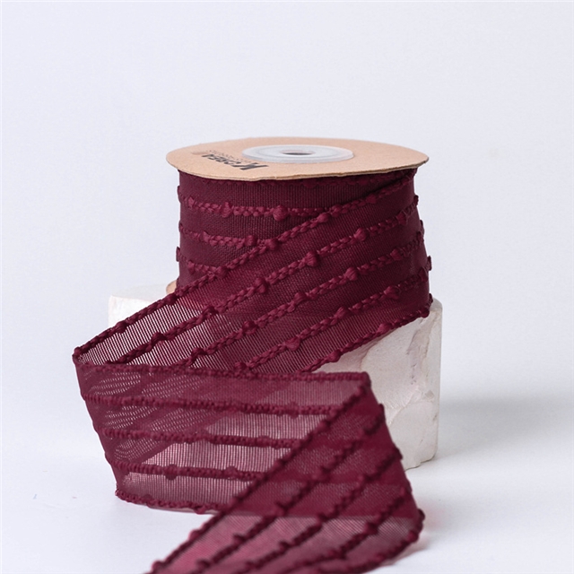 polyester striped popcorn jumping dot ribbon
