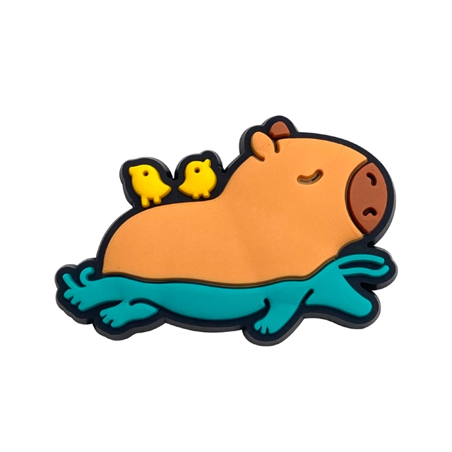 cute cartoon capybara series pvc soft rubber shoe buckle