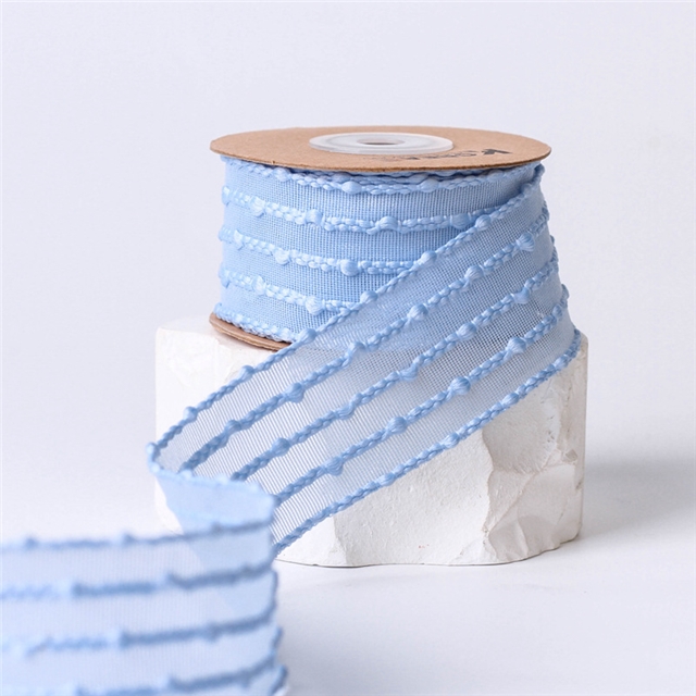 polyester striped popcorn jumping dot ribbon