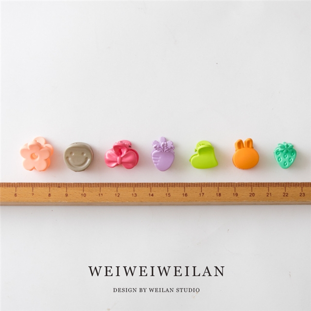 plastic/resin mini hair claw set (10 pcs/set)
