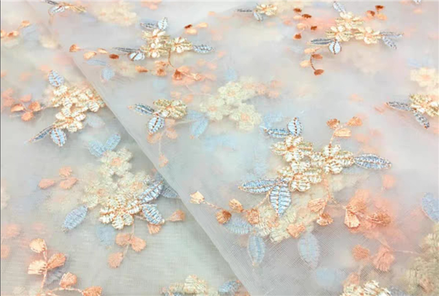 mesh embroidery flower mesh fabric