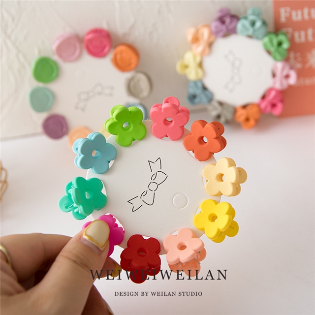 plastic/resin mini hair claw set (10 pcs/set)