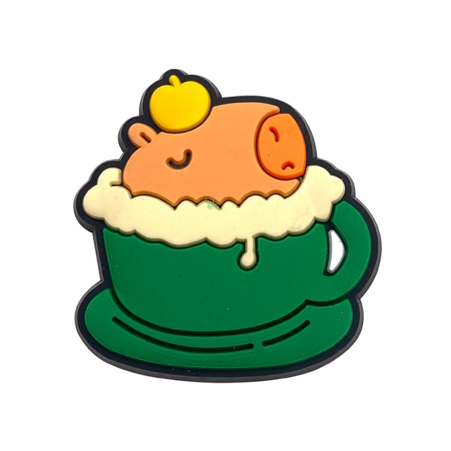 cute cartoon capybara series pvc soft rubber shoe buckle