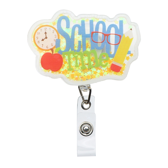 abc series quicksand acrylic easy pull retractable buckle