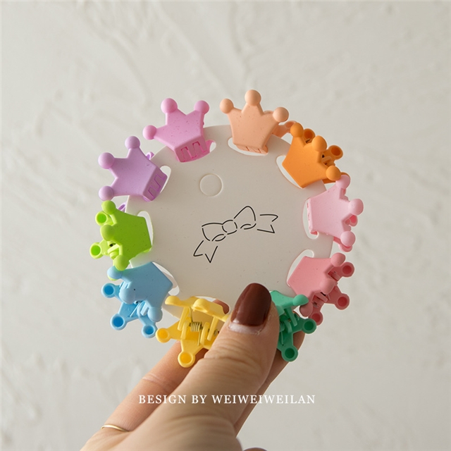 plastic/resin mini hair claw set (10 pcs/set)