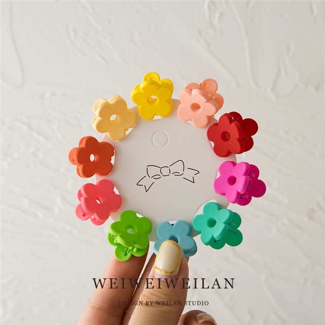 plastic/resin mini hair claw set (10 pcs/set)