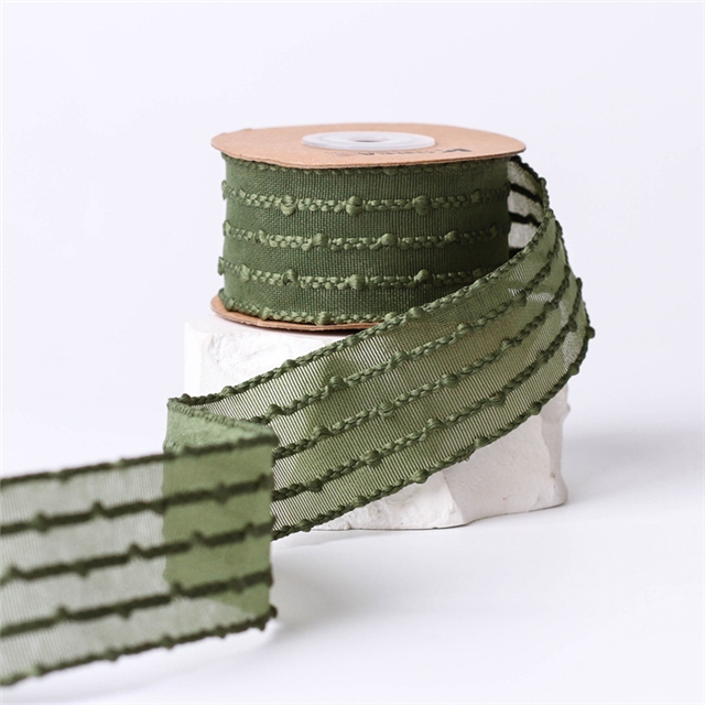 polyester striped popcorn jumping dot ribbon