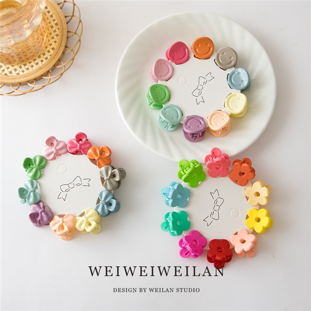 plastic/resin mini hair claw set (10 pcs/set)