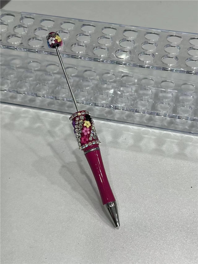 rhinestones flower beadable pen