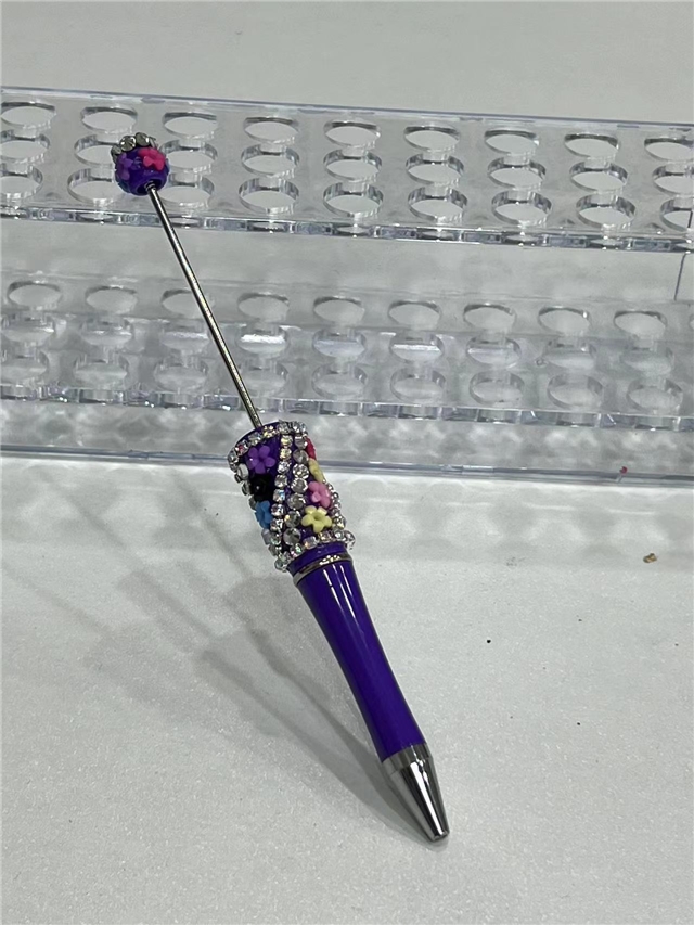 rhinestones flower beadable pen