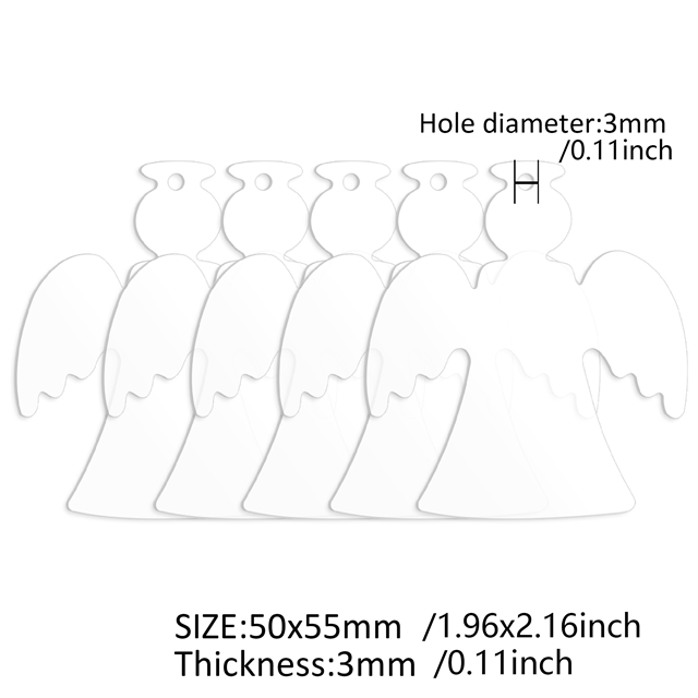 acrylic geometric transparent acrylic diy pendant angle,50*55mm(2*2.2