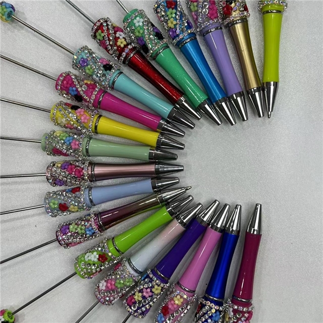 rhinestones flower beadable pen