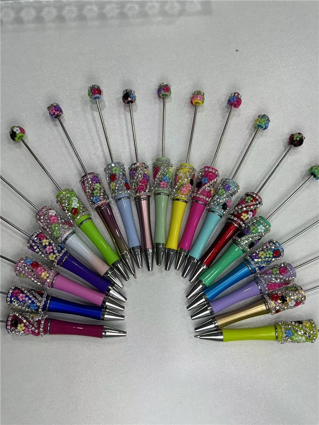 rhinestones flower beadable pen