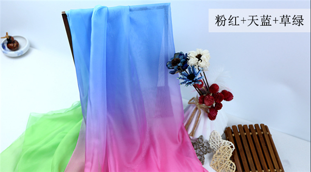 100% polyester gradient chiffon fabric