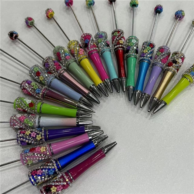rhinestones flower beadable pen