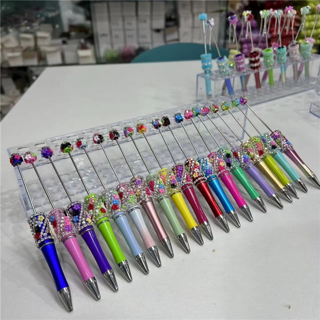 rhinestones flower beadable pen