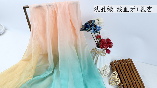 100% polyester gradient chiffon fabric