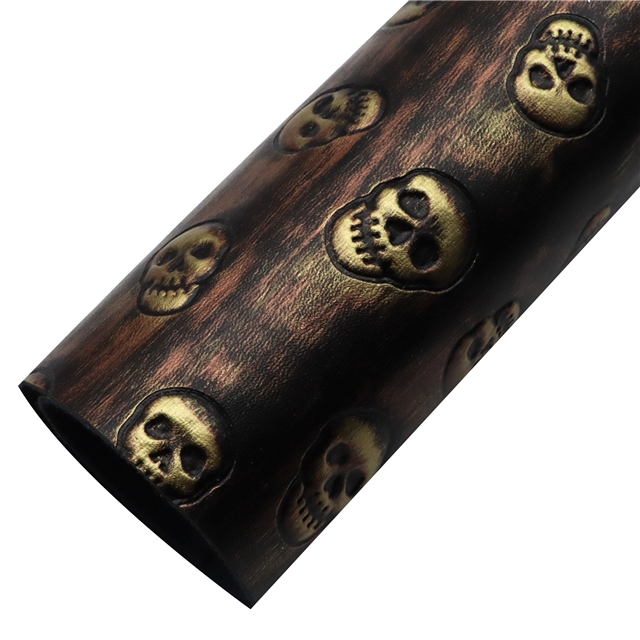 synthetic leather bump texture metallic skull faux leather 20*33cm(7.9*13