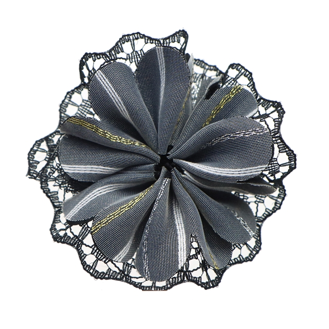 about:55*55m mesh double layer lace headmade flower black