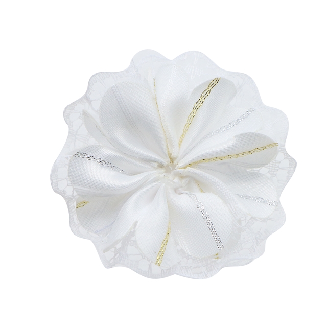 about:55*55m mesh double layer lace headmade flower