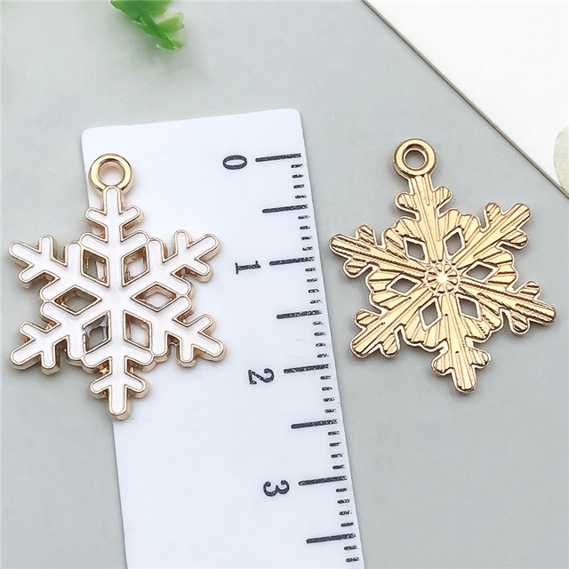 alloy christmas snowflake oil drop alloy pendant 3#19x24mm(0.96