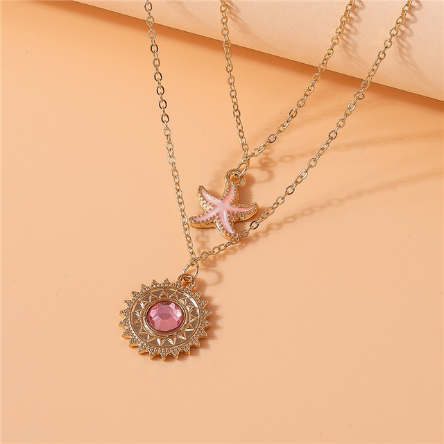 alloy Retro Diamond Necklace Women